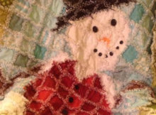 snowman rag quilt