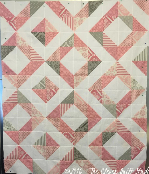 triangles baby quilt top