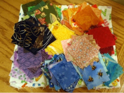 twinkle star baby quilt fabric scraps