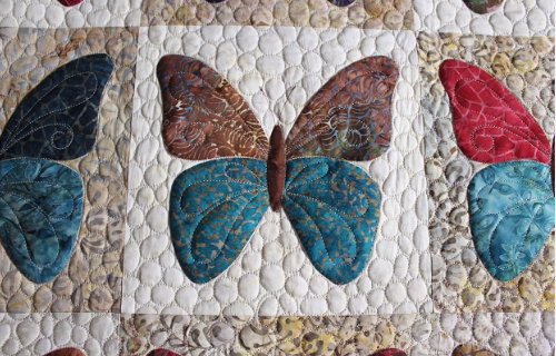 Butterfly quilt in Batik fabric