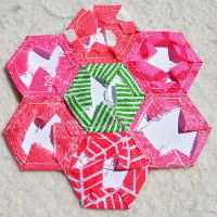 back of a hexagon flower