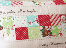 Christmas patchwork pillow pattern