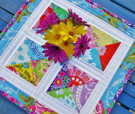 four-patch-table-topper-fabric-scraps