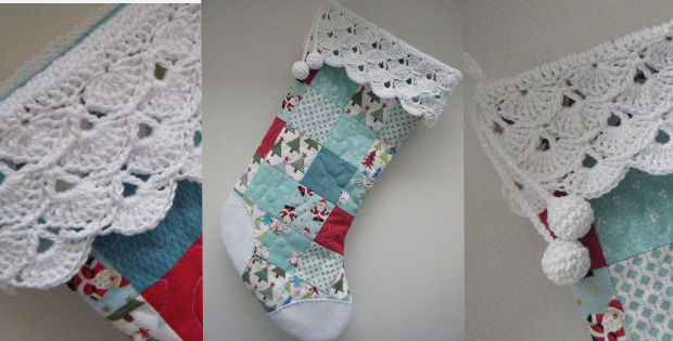 patchwork-christmas-stocking-crochet-cuff