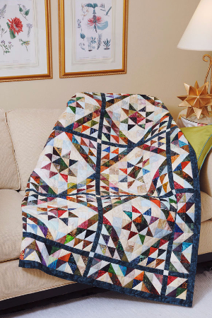 batik-fabric-scrappy-triangles-quilt-pattern