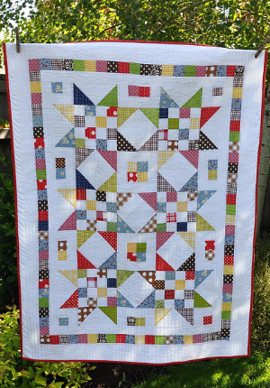16 patch star baby quilt