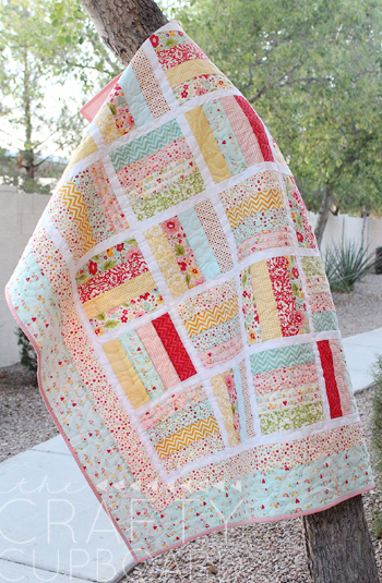 Jelly roll baby quilt for beginners