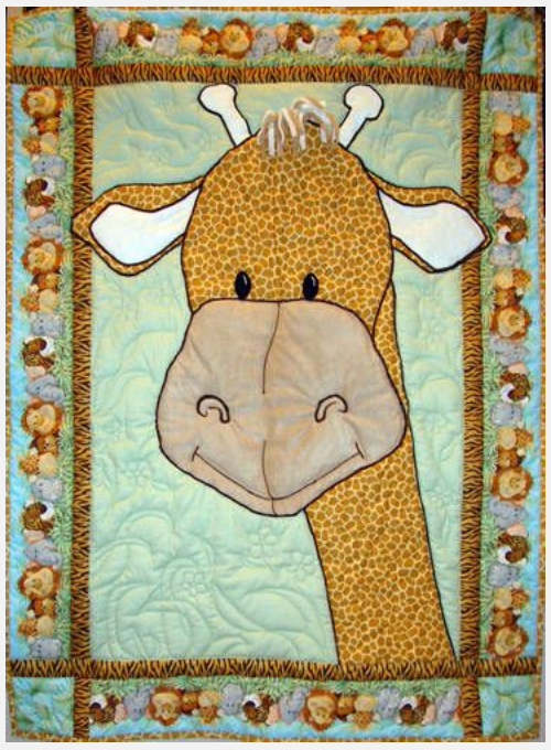 Giraffe baby quilt pattern using Jungle Babies – Quilting Cubby
