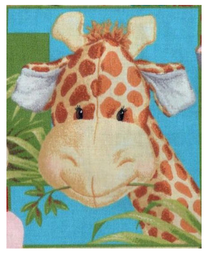 Jungle Babies giraffe from fabric yard