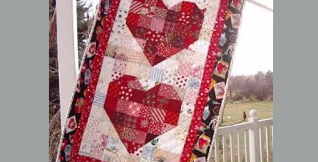 Valentine Hearts Wall Quilt