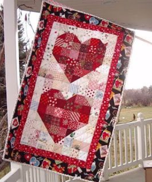 Valentine Hearts wall hanging