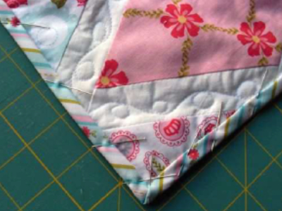 how to bind a diamond quilt