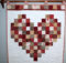 one charm pack Valentine heart wall hanging