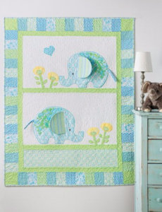 Bobo baby quilt pattern baby elephants