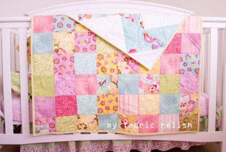 Chez Moi Nanette layer cake baby quilt backing