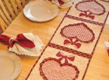 February table runner vintage style