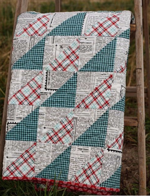 Make A Quilt For The Man In Your Life With Newsprint Fabric Quilting Cubby