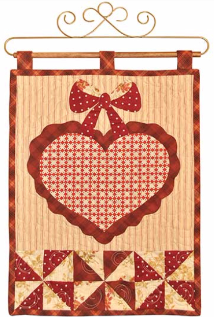 Vintage February wall hanging with pinwheels