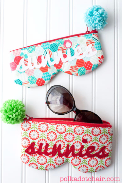 Make A Pouch With A Pom Pom For Your Sunnies And Readers Too – Quilting ...