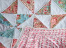 charm pack baby quilt pinwheels