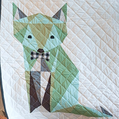 fox baby quilt boy