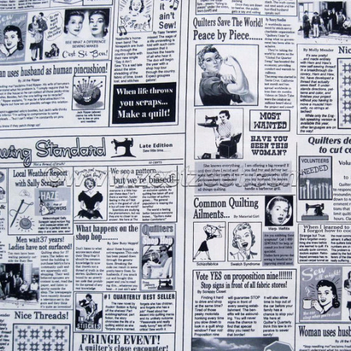 newspaper print fabric for quilters