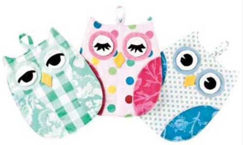 owl potholders night owl snoozy droopy eyes