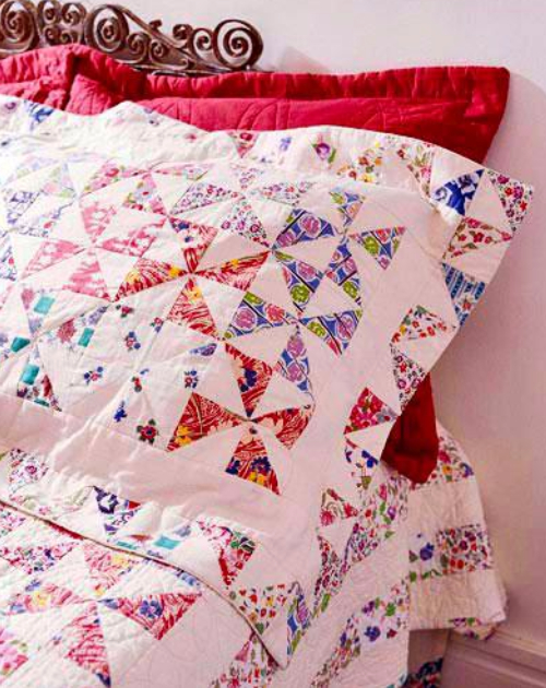 pillow shams with pinwheels