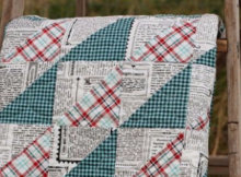 quilts for men newspaper print fabric