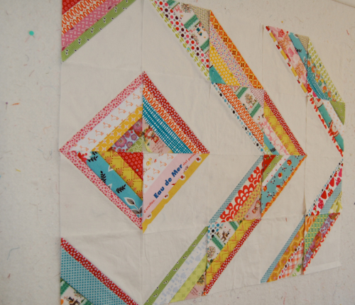 wall quilt scrappy string quilt colorful fabric