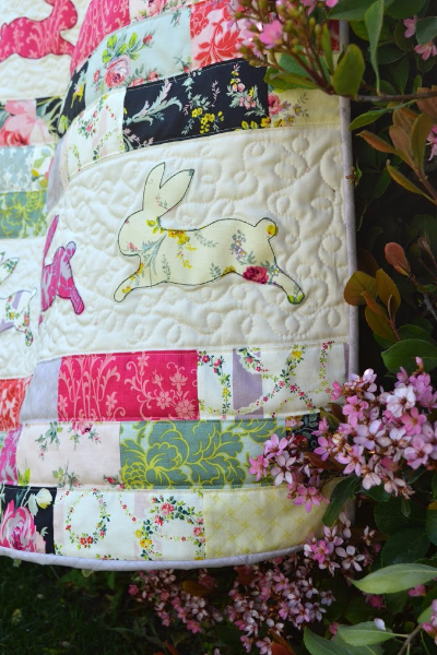 Bunny quilt made with zizzix bunny die