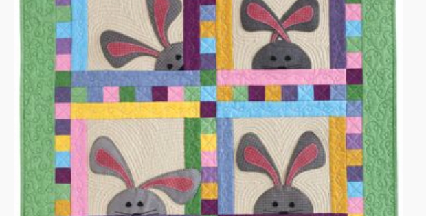 Peek a boo bunny wall quilt
