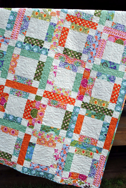 jelly roll quilt florals
