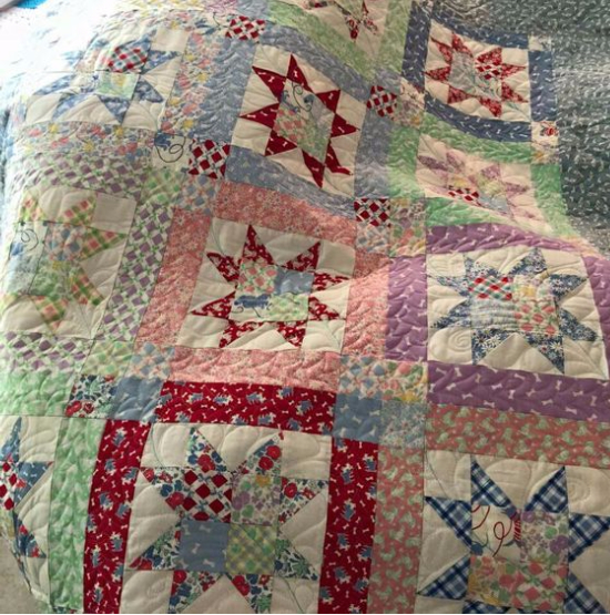 Charm squares used for this mini quilt