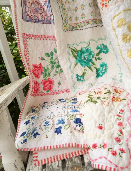 easy quilt pattern using hankies