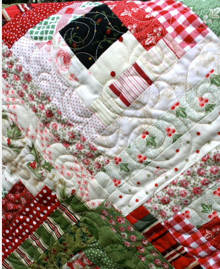 holly cherries fabric christmas quilt