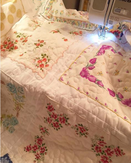 vintage hanky quilt free tutorial