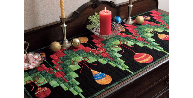 Bargello Christmas table runner pattern