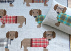 dachshund dogs in sweaters quilt pattern