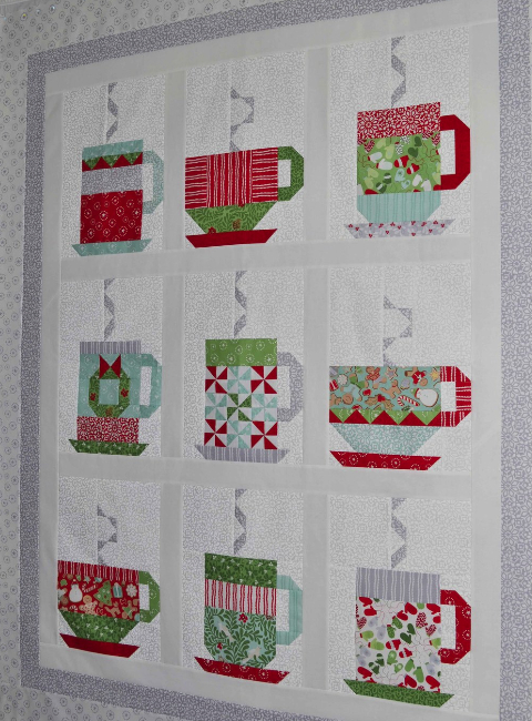 free quilt pattern cups and mugs In from the Cold Kate Sapin