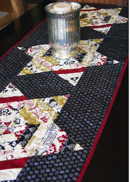 holiday fabric star table runner