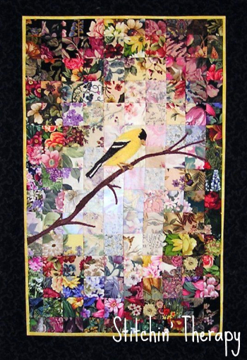 watercolor quilt birds