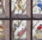 12 block panel fabric birds