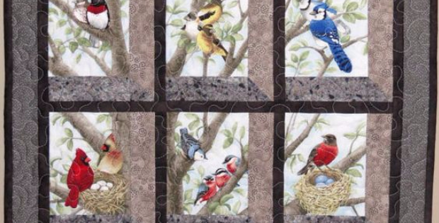 12 Block Fabric Panel Makes The Most Beautiful Bird Quilt – Quilting Cubby