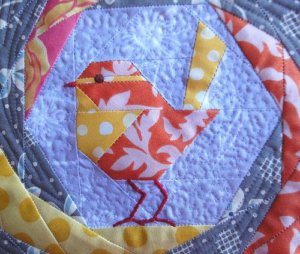 A Nesting Spiral Trivet In A Birdie Swirl – Quilting Cubby