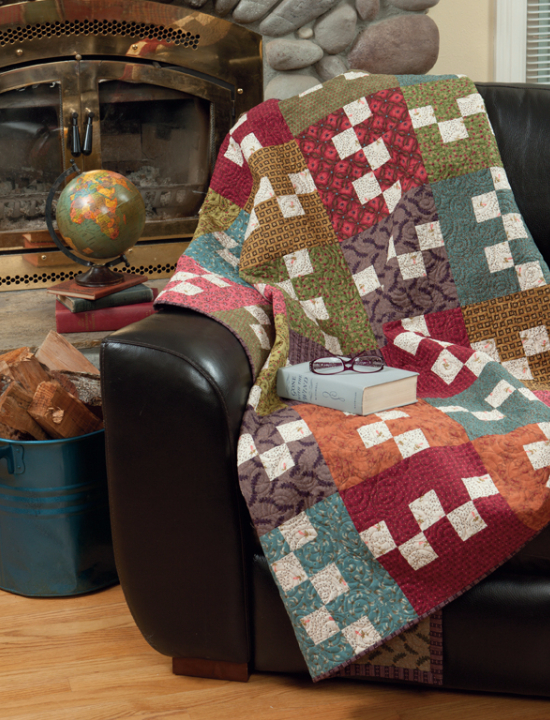 Checkerboard quilt Butter Cream Kim Diehl