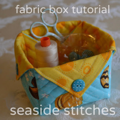 Fabric box using 10 inch squares