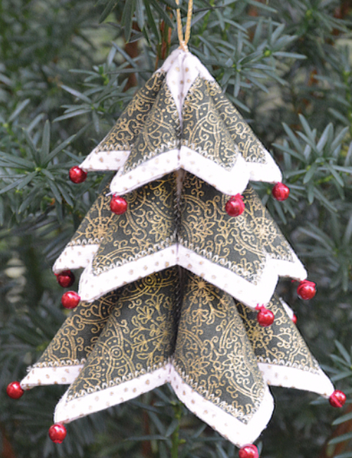 Fold n Stitch Accents Dimensional ornament Christmas Tree