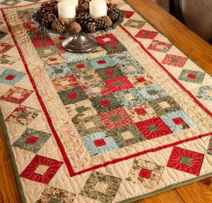 Forever Green Holiday Table Runner With Christmas Wishes – Quilting Cubby