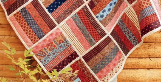 jelly roll rail fence quilt